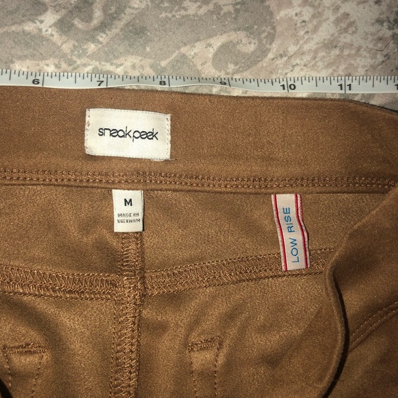Sneak Peek Skinny Pants Camel Stretchy M NWOT - Picture 4 of 8